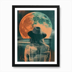 Watching The Moon Art Print