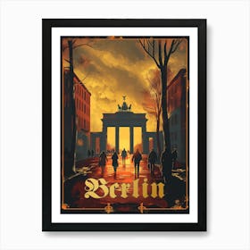 Berlin, Germany Vintage Travel Poster Art Print