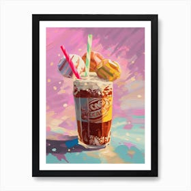 A Frapuccino Oil Painting 4 Art Print