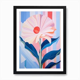 Gerbera Daisy 7 Hilma Af Klint Inspired Pastel Flower Painting Art Print