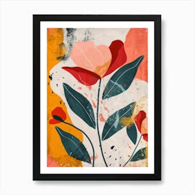 Abstract Flower Painting 4 Art Print