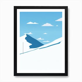 Panorama, Canada Minimal Skiing Poster Art Print