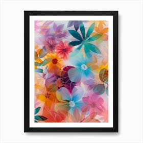 Abstract Floral Background Art Print