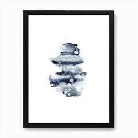 Indigo Abstract 4 Art Print