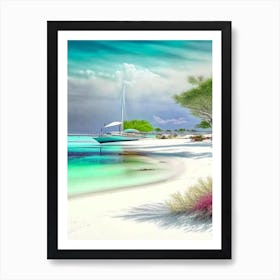 Gili Air Indonesia Soft Colours Tropical Destination Art Print