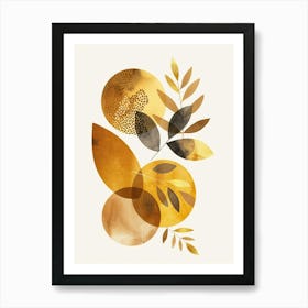 Golden Leaves 6 Art Print