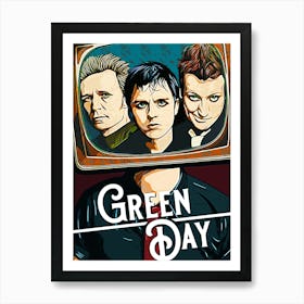 Green Day music band Art Print