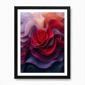 Abstract Rose 1 Art Print