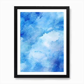 Watercolor Blue Sky Art Print