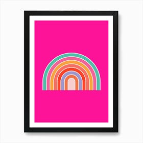 Rainbow Hot Pink Art Print