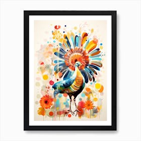 Bird Painting Collage Turkey 4 Art Print