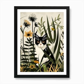 Cat In The Grass 10 Art Print