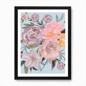 Powdery Pastel Roses Art Print