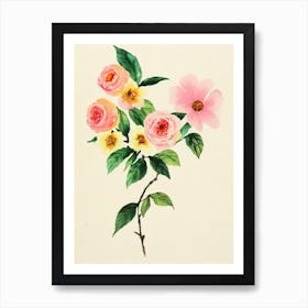 Laurel Vintage Flowers Flower Art Print