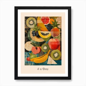 5 A Day Fruit Poster 1 Art Print