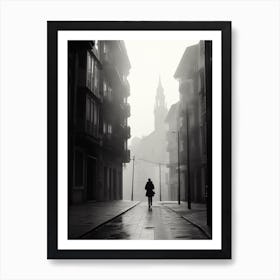 Oviedo, Spain, Black And White Analogue Photography 3 Art Print