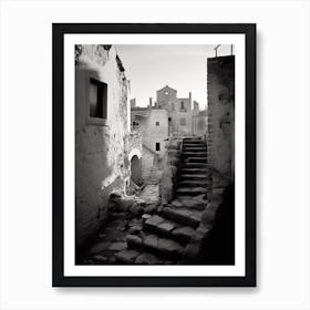 Matera, Italy,  Black And White Analogue Photography  2 Art Print