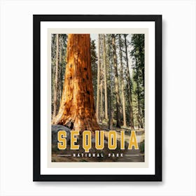 Sequoia Travel Poster Art Print