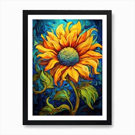 Sunflower Painting 1 Art Print