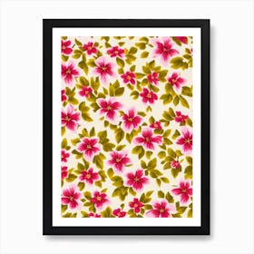 Mandevilla Floral Print Warm Tones 2 Flower Art Print