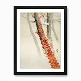 Red Ivy (1900 1930), Ohara Koson Art Print