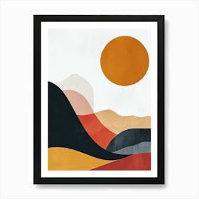 Abstract Boho Landscape Art Print