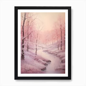 Dreamy Winter Painting Abisko National Park Sweden 3 Art Print