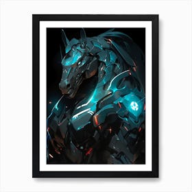 Futuristic Horse 1 Art Print
