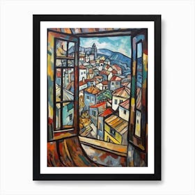 Window View Of Rio De Janeiro Of In The Style Of Cubism 2 Art Print