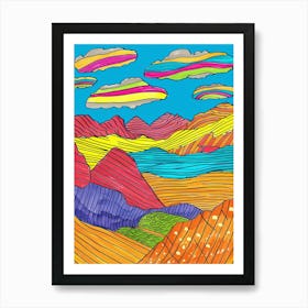 Colorful Landscape 1 Art Print