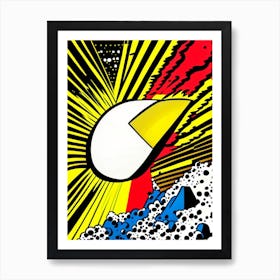 Asteroid Bright Comic Space Art Print