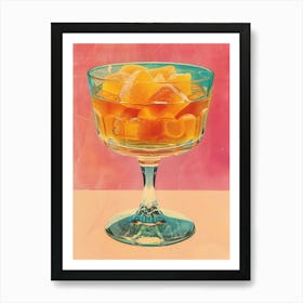 Yellow Jellied Candy Sweets Retro Collage 2 Art Print