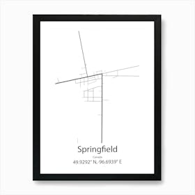 Springfield,Canada Minimalist Map Poster