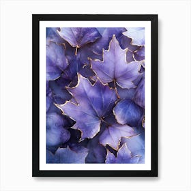 Lilac purple maple leaves Art Print