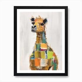 Camel 1 Kids Patchwork Painting Art Print