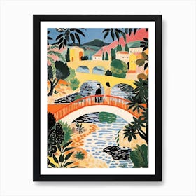 Nescio Bridge, Netherlands Colourful 1 Art Print