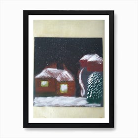 House At Night Art Print