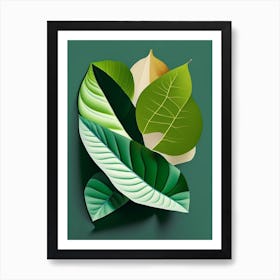 Yerba Mate Leaf Vibrant Inspired 1 Art Print