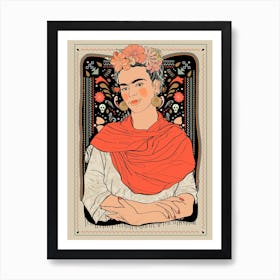 Frida Lineart Art Print