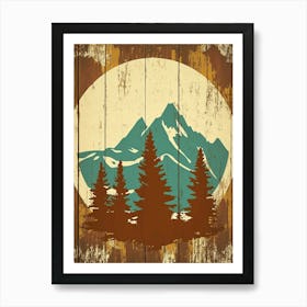 Mountains In The Woods Art Art Print