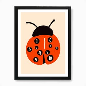 Lady Bug Art for Nursery Affiche