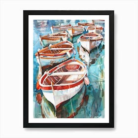 Boats In The Harbor 14 Art Print