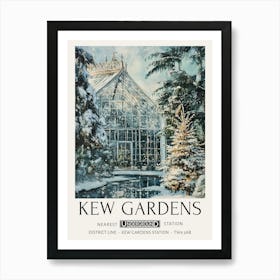 William Morris Prints Kew Gardens Trees Snow Christmas Gift Winter Vintage Art Print