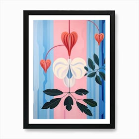 Bleeding Heart Dicentra 2 Hilma Af Klint Inspired Pastel Flower Painting Affiche