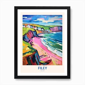 Filey England 5 Uk Travel Poster Art Print