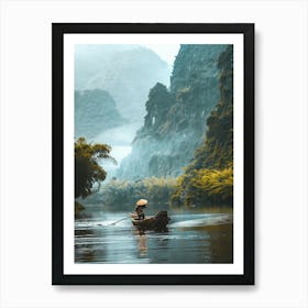 Boat On A River 3 Art Print