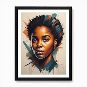 Black Girl With Afro Art Print
