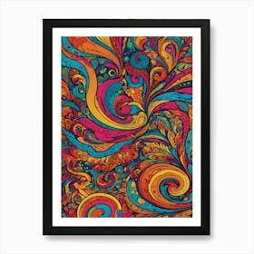 Psychedelic Swirls 9 Art Print