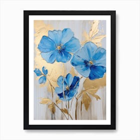 Blue Poppies 1 Art Print