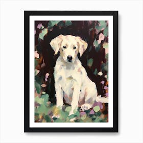 A Australian Shepherd Dog Painting, Impressionist 4 Art Print